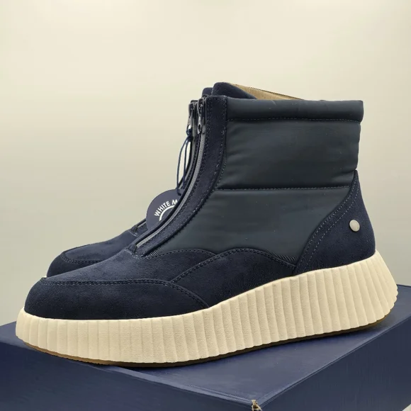 NIB White Mountain Downtown Zip-Up Platform Winter Boots, Navy/Multi/Smooth, 11 - Picture 4 of 16